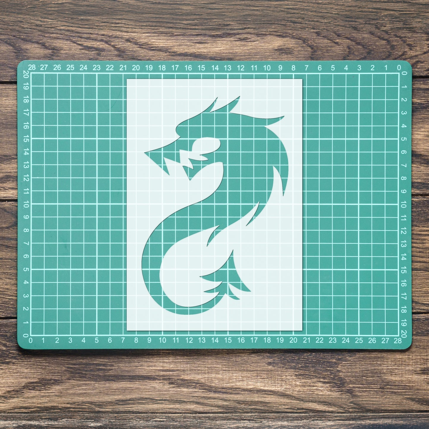 STENCIL CHINESE DRAGON HEAD MYLAR PAINTING WALL ART CRAFTS AIRBRUSH