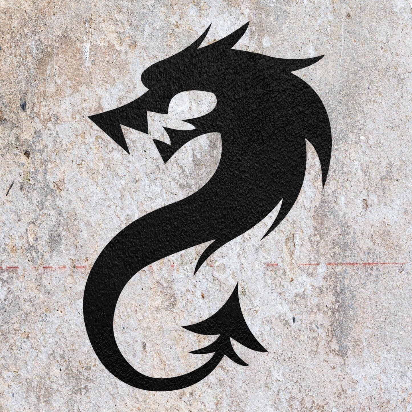 STENCIL CHINESE DRAGON HEAD MYLAR PAINTING WALL ART CRAFTS AIRBRUSH
