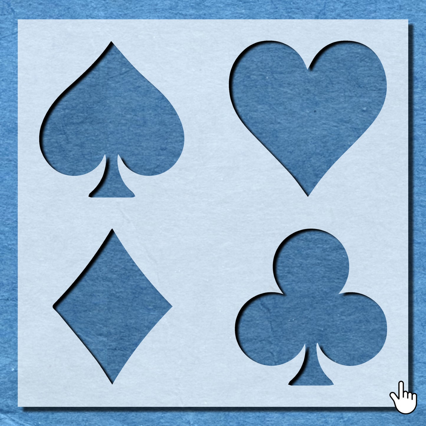 STENCIL PLAYING CARD SUITS SHAPE PAINTING WALL MYLAR ART CRAFTS AIRBRUSH