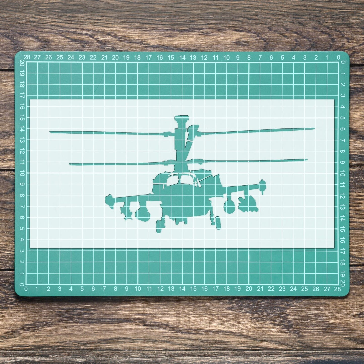 STENCIL HELECOPTER AIRCRAFT MYLAR PAINTING WALL ART 4 CRAFTS AIRBRUSH