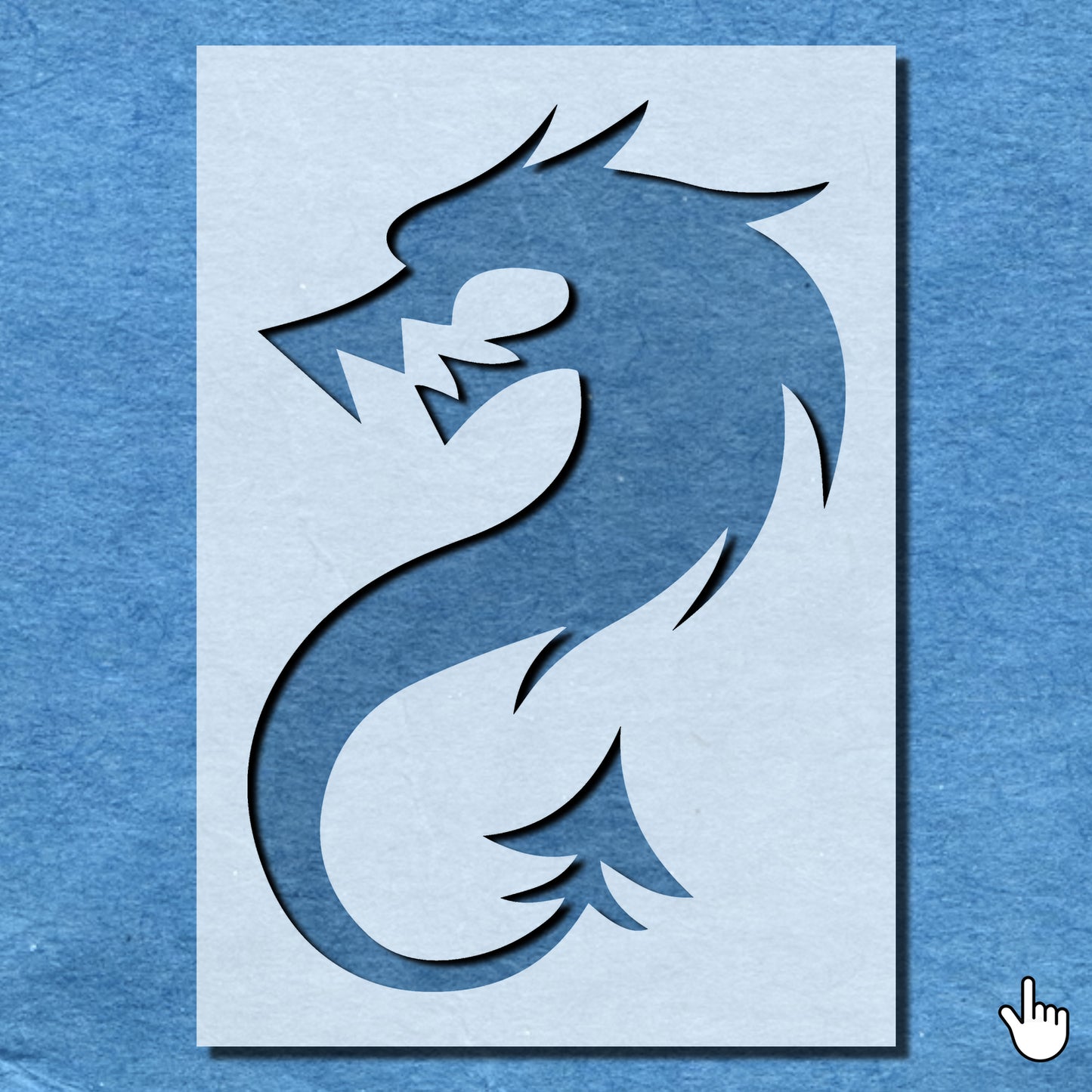 STENCIL CHINESE DRAGON HEAD MYLAR PAINTING WALL ART CRAFTS AIRBRUSH