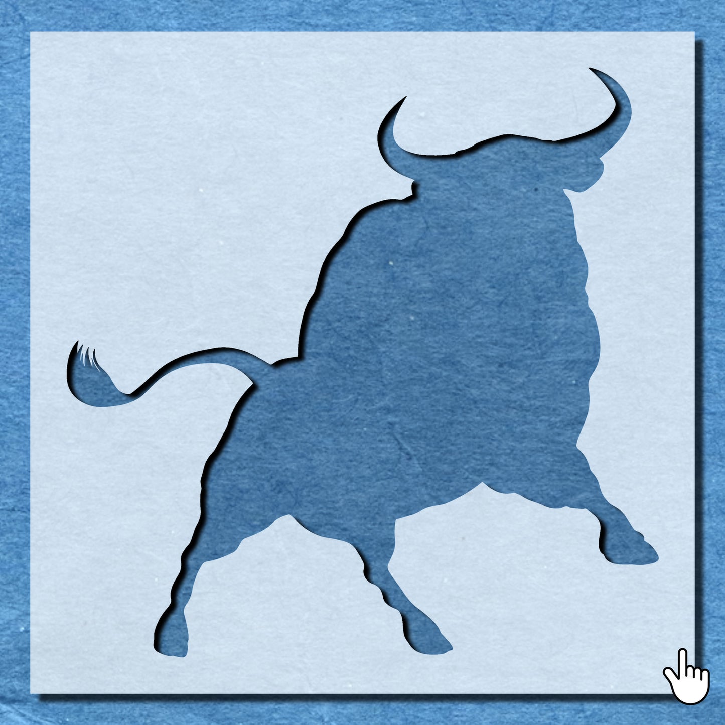 STENCIL BULL ANIMAL MYLAR PAINTING WALL ART 3 CRAFTS AIRBRUSH