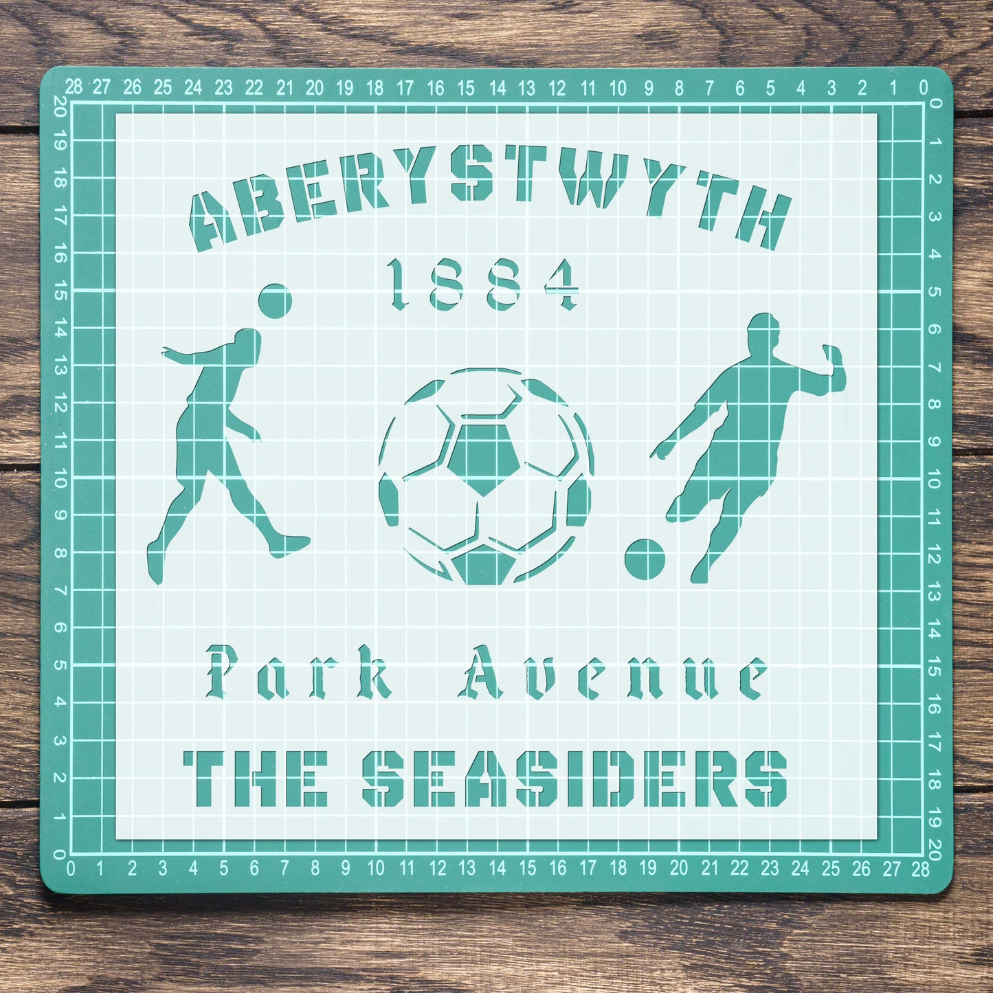 Aberystwyth Town Stencil, Football Sports Mylar Airbrush Painting Wall Art Crafts