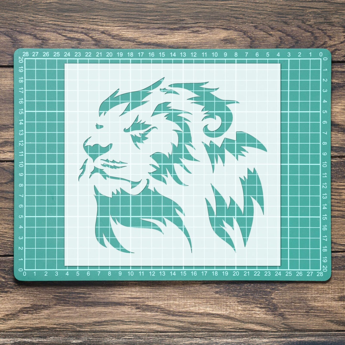 STENCIL LION ANIMAL MYLAR  PAINTING WALL ART  2 CRAFTS  AIRBRUSH