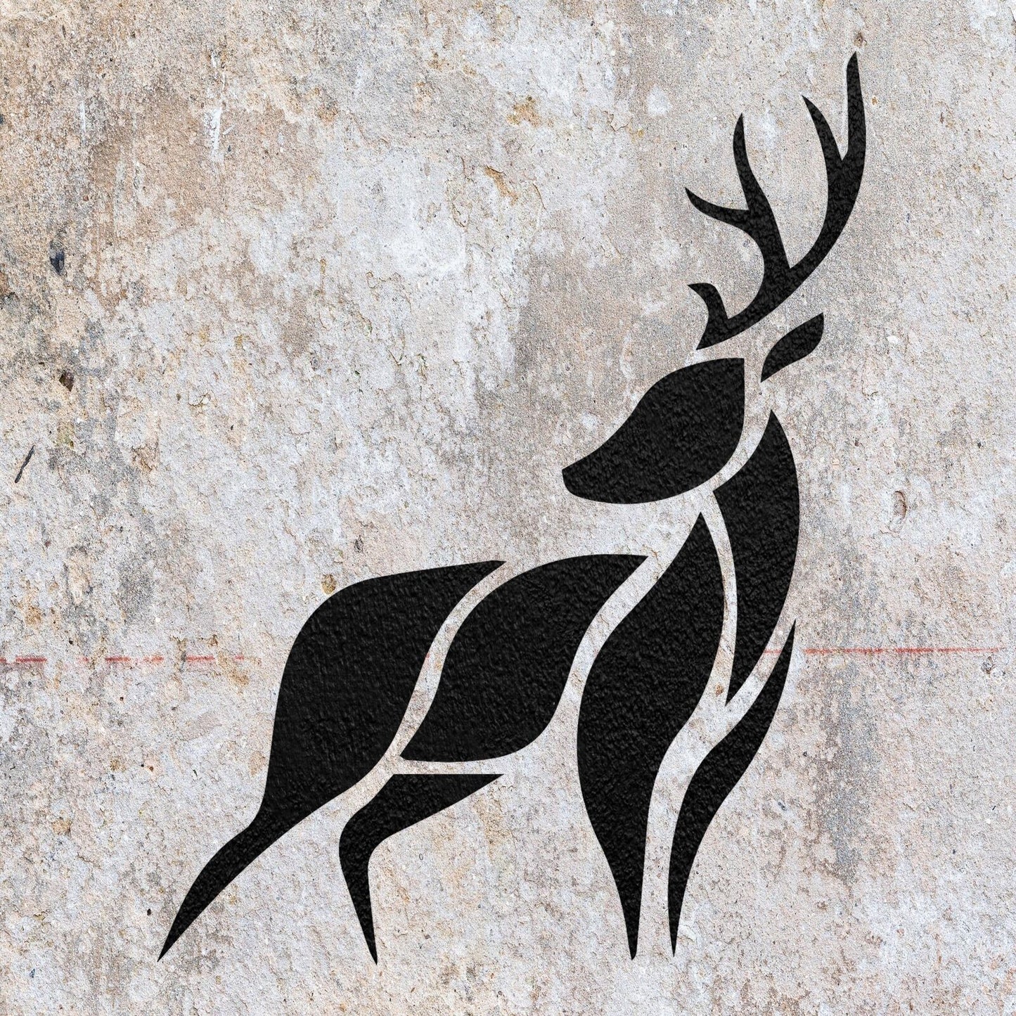 STENCIL DEER ANIMAL SEA MYLAR  PAINTING WALL ART  CRAFTS  AIRBRUSH