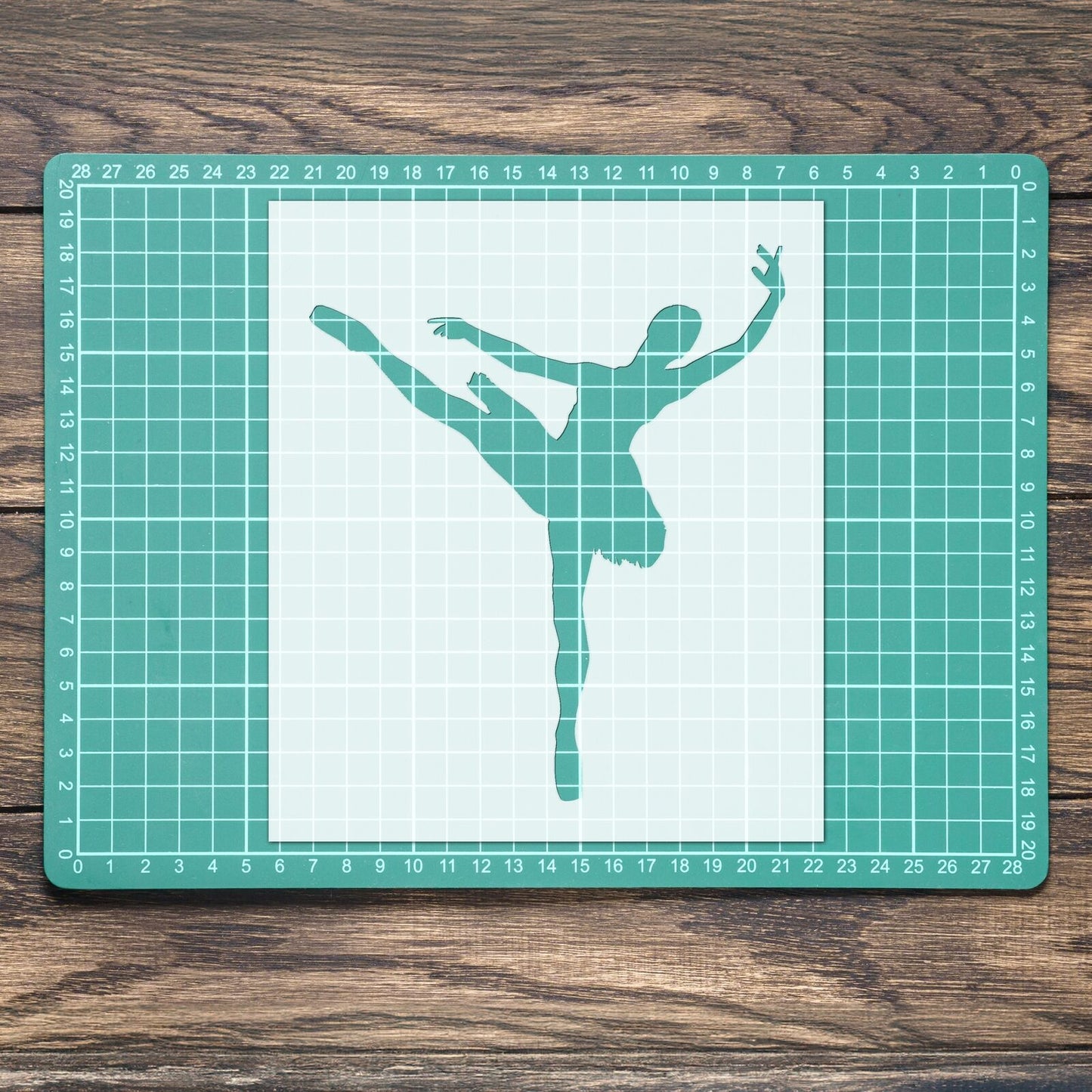 STENCIL BALLERINA BALLET PAS DE CISEAUX DANCING DANCER ART CRAFT  AIRBRUSH