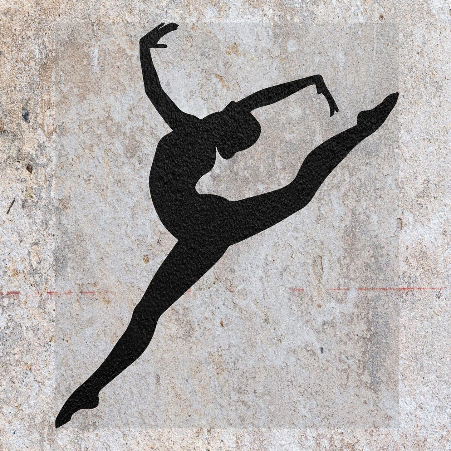 STENCIL BALLERINA BALLET ARABESQUE DANCING DANCER MYLAR ART CRAFT  AIRBRUSH