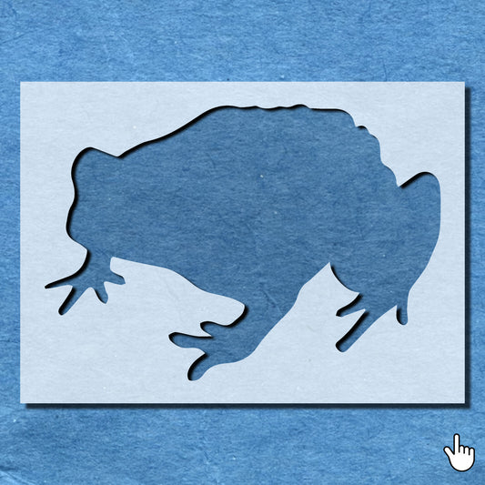 STENCIL TOAD AMPHIBIAN ANIMAL MYLAR  PAINTING WALL ART  FOUR CRAFTS  AIRBRUSH