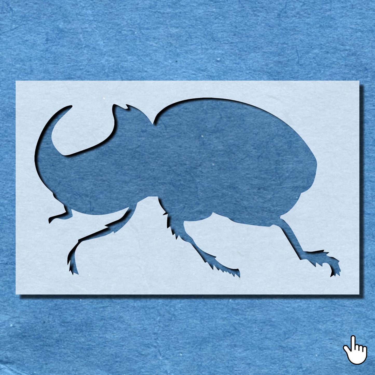 STENCIL RHINO BEETLE BUG MYLAR  PAINTING WALL ART  CRAFTS  AIRBRUSH