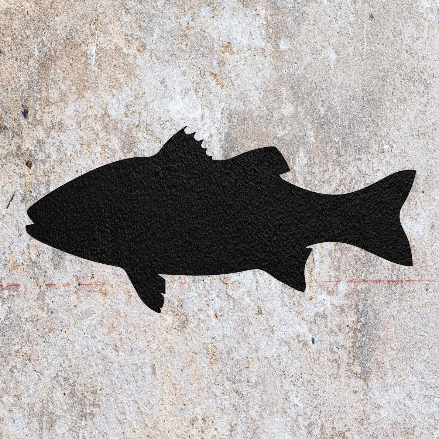 STENCIL SEABASS SEA FISH MYLAR  PAINTING WALL ART  2 CRAFTS  AIRBRUSH