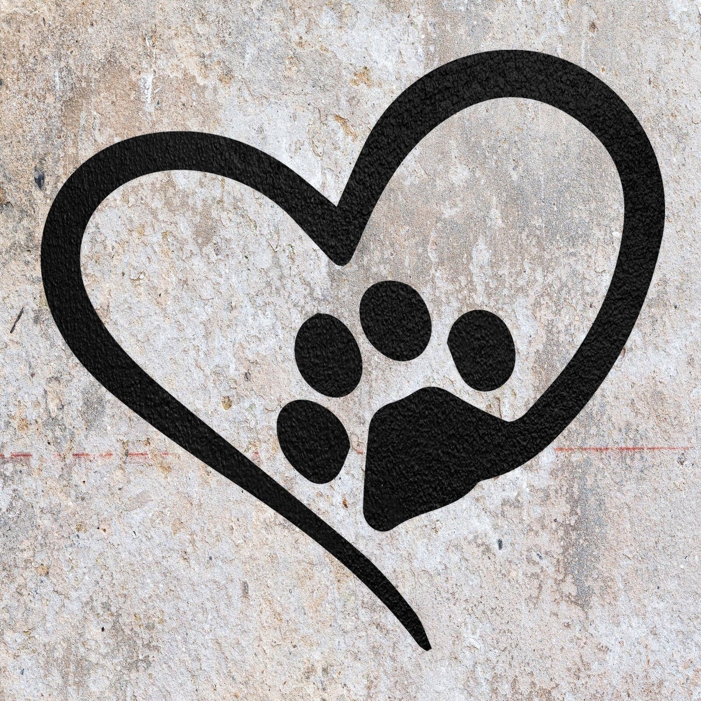 STENCIL LOVE HEART ANIMAL DOG CAT PAW SHAPE MYLAR WALL ART CRAFT AIRBRUSH