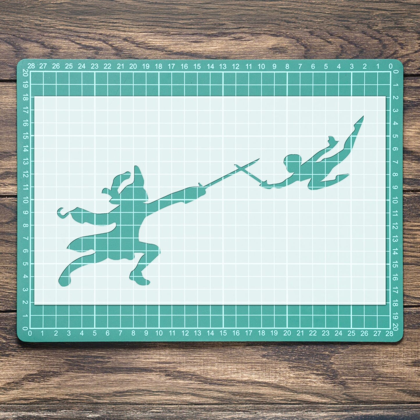 STENCIL PETER PAN HOOK CHARACTER SWORD MYLAR PAINTING WALL ART CRAFTS  AIRBRUSH