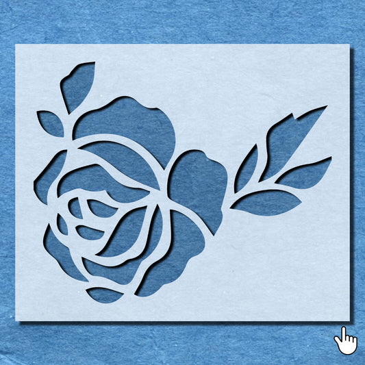 STENCIL ROSE FLOWER PLANT MYLAR PAINTING WALL ART WOOD GLASS CRAFT AIRBRUSH