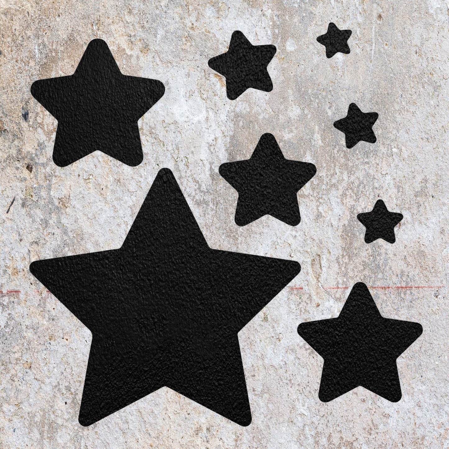 STENCIL STAR STAR SHAPE MYLAR  PAINTING WALL ART  THREE CRAFTS  AIRBRUSH