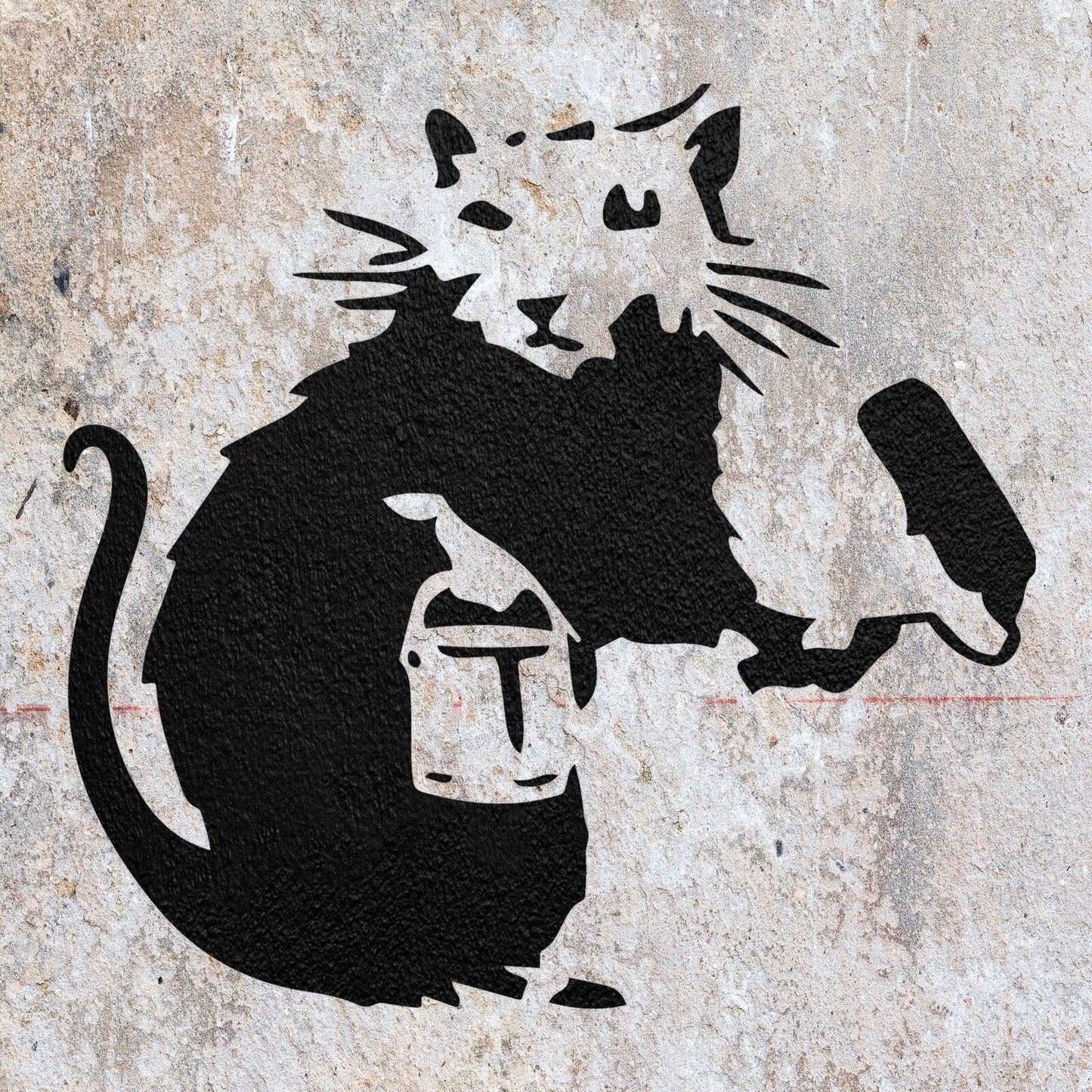 STENCIL BANKSY MOUSE MYLAR  PAINTING WALL ART  CRAFTS  AIRBRUSH