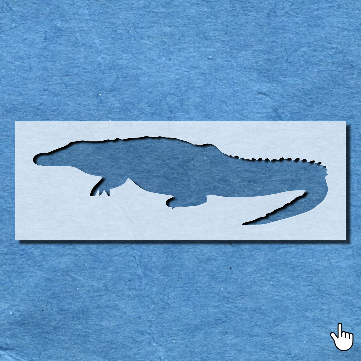 STENCIL SALT WATER CROCODILE REPTILE ANIMAL MYLAR WALL ART CRAFT AIRBRUSH