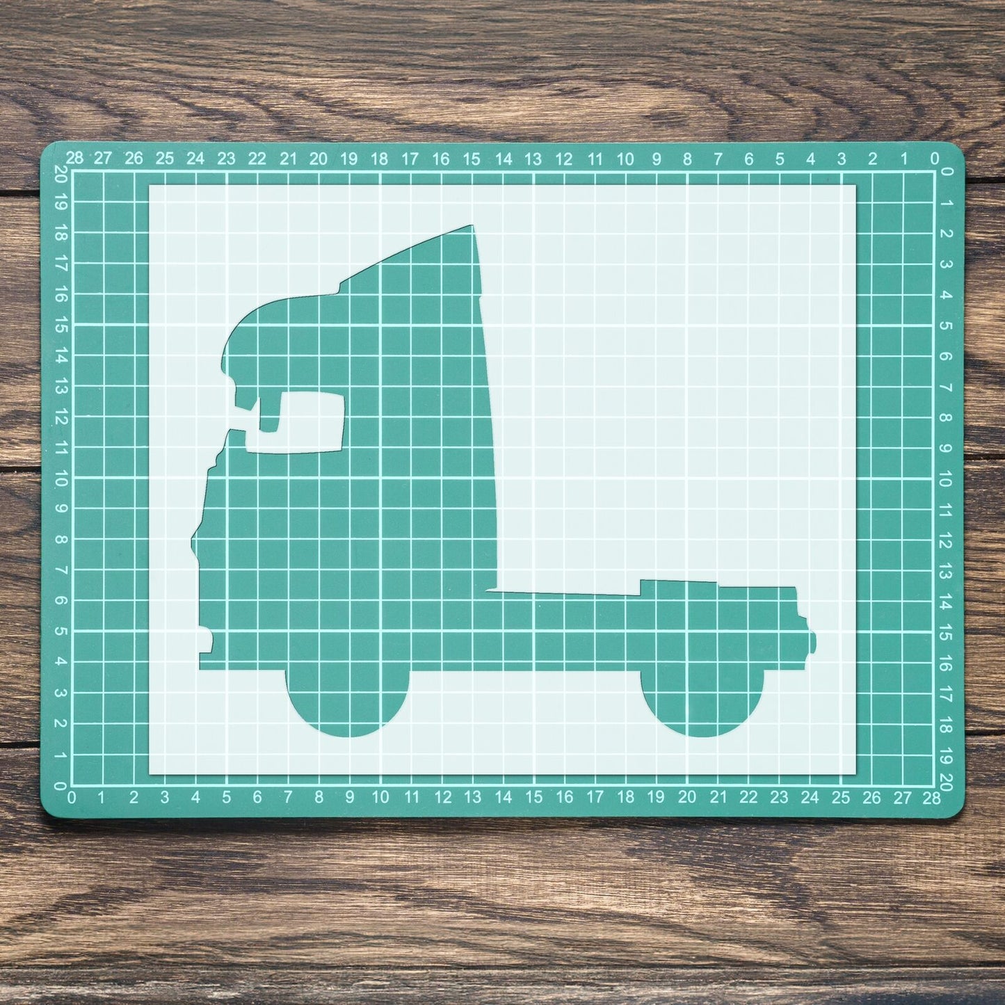 STENCIL TRUCK LORRY SHAPE  PAINTING WALL  MYLAR ART CRAFTS  AIRBRUSH