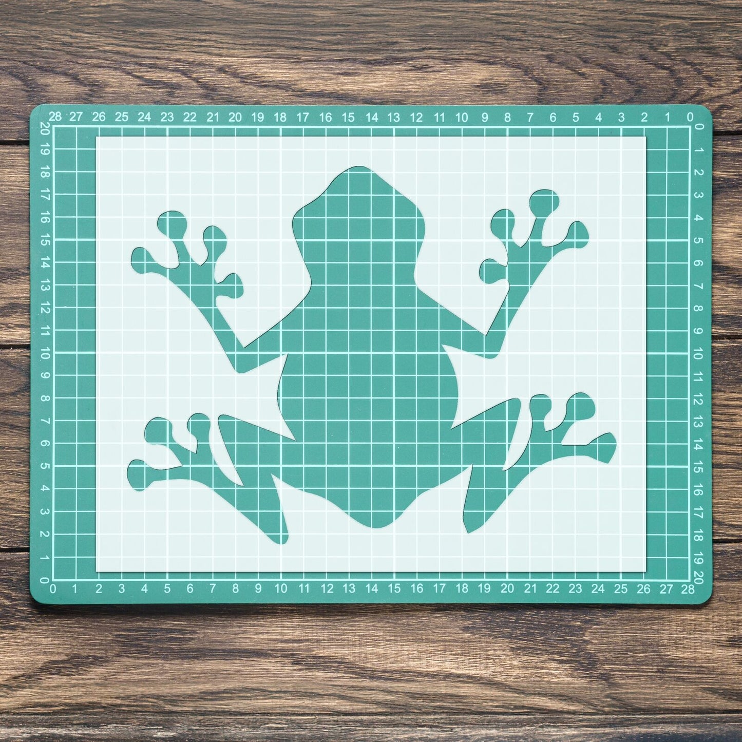 STENCIL FROG AMPHIBIAN ANIMAL MYLAR  PAINTING WALL ART  TWO CRAFTS  AIRBRUSH