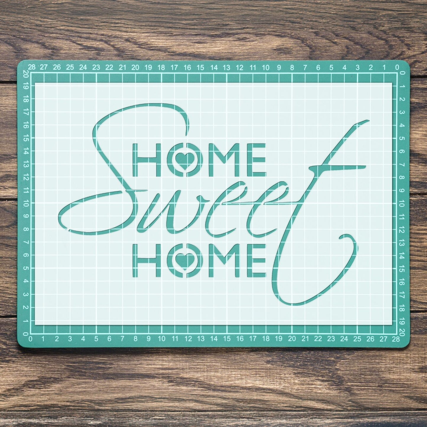 STENCIL HOME SWEET HOME VINTAGE SHABBY CHI MYLAR PAINTING ART CRAFTS AIRBRUSH