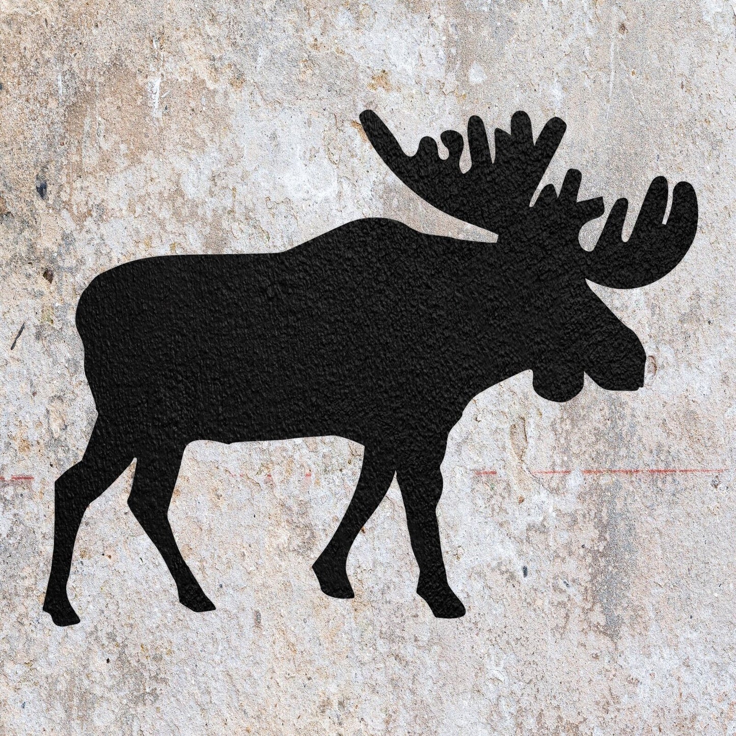 STENCIL MOOSE ANIMAL MYLAR  PAINTING WALL ART  CRAFTS  AIRBRUSH