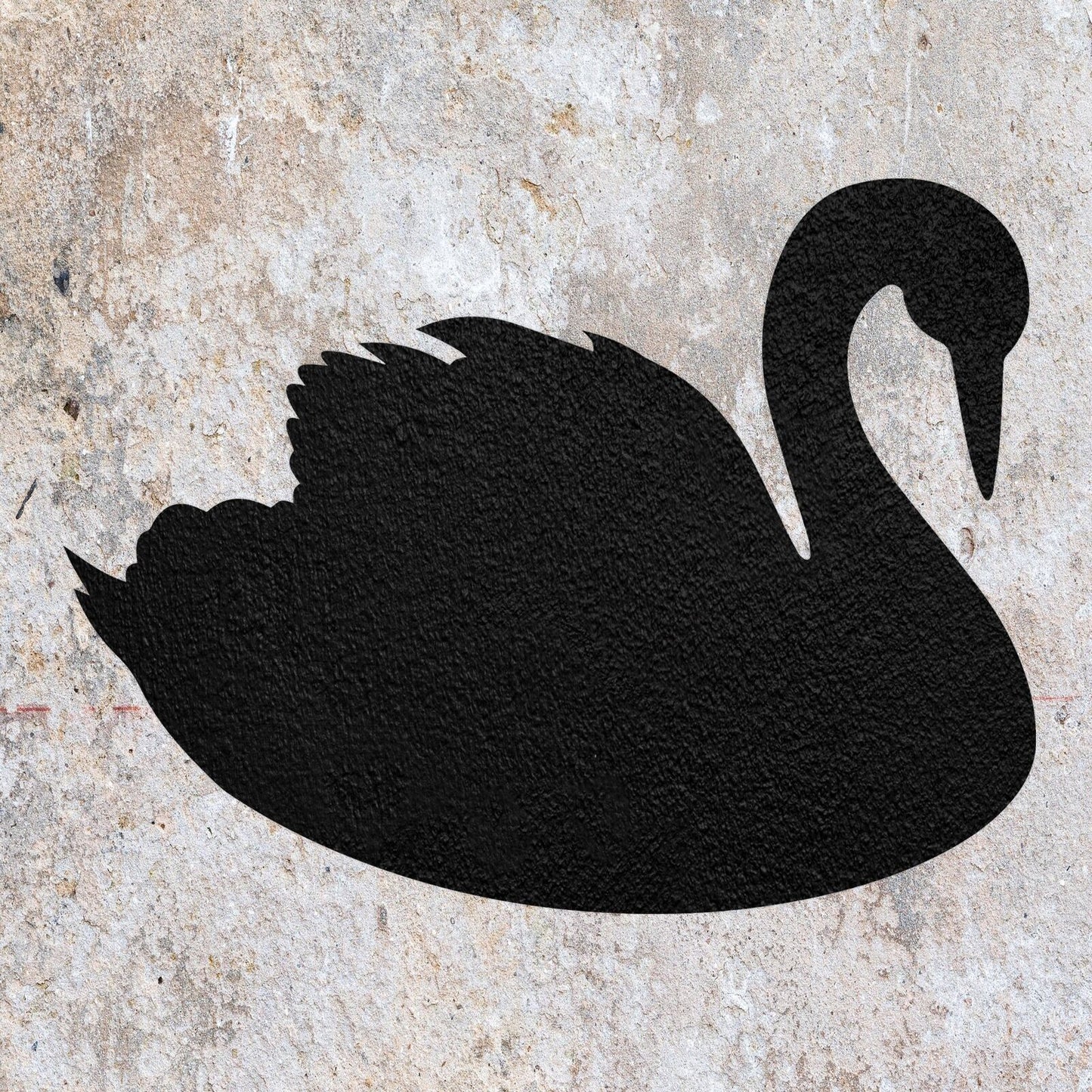 STENCIL SWAN BIRD SWIMMING ANIMAL MYLAR  PAINTING WALL ART  CRAFTS  AIRBRUSH