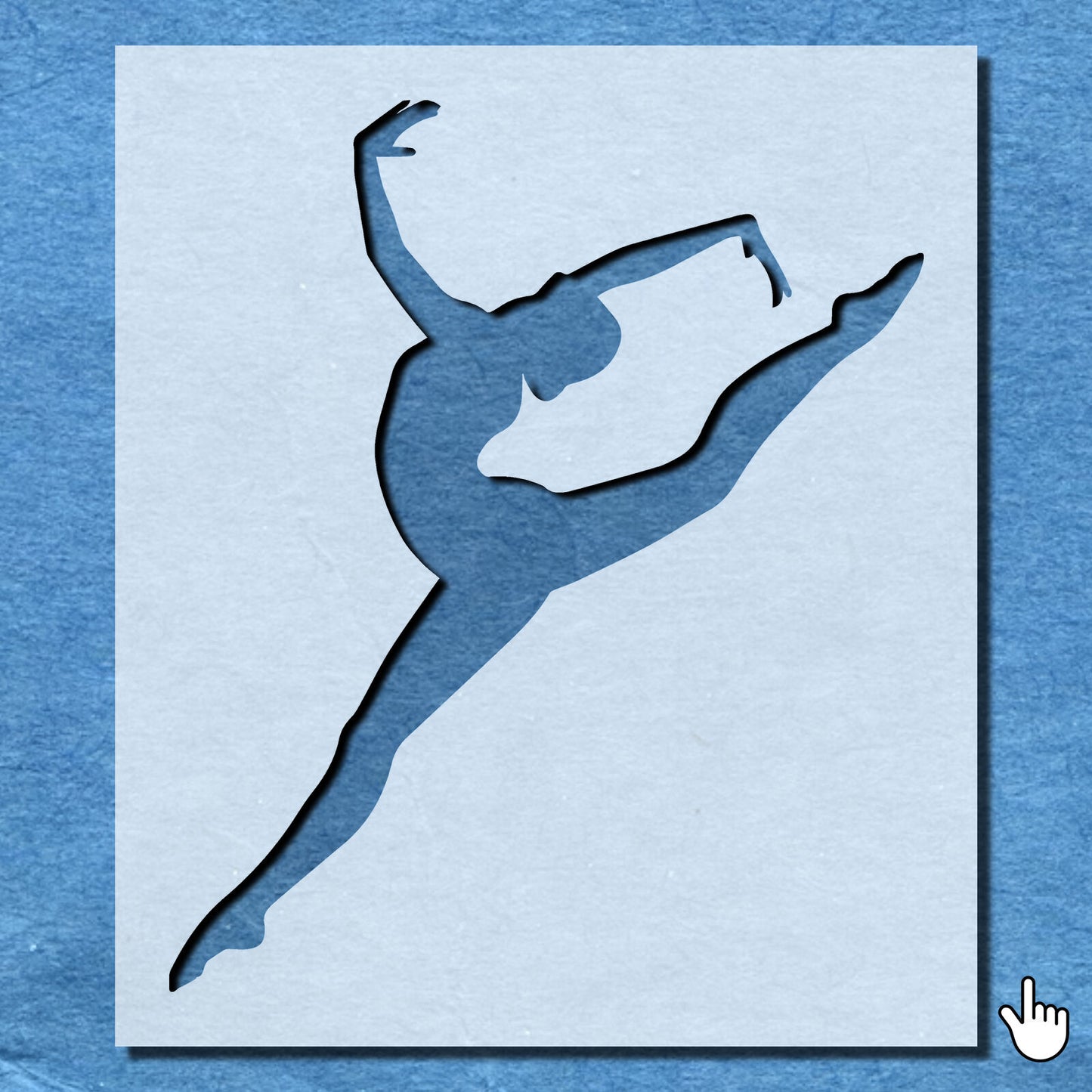 STENCIL BALLERINA BALLET ARABESQUE DANCING DANCER MYLAR ART CRAFT  AIRBRUSH