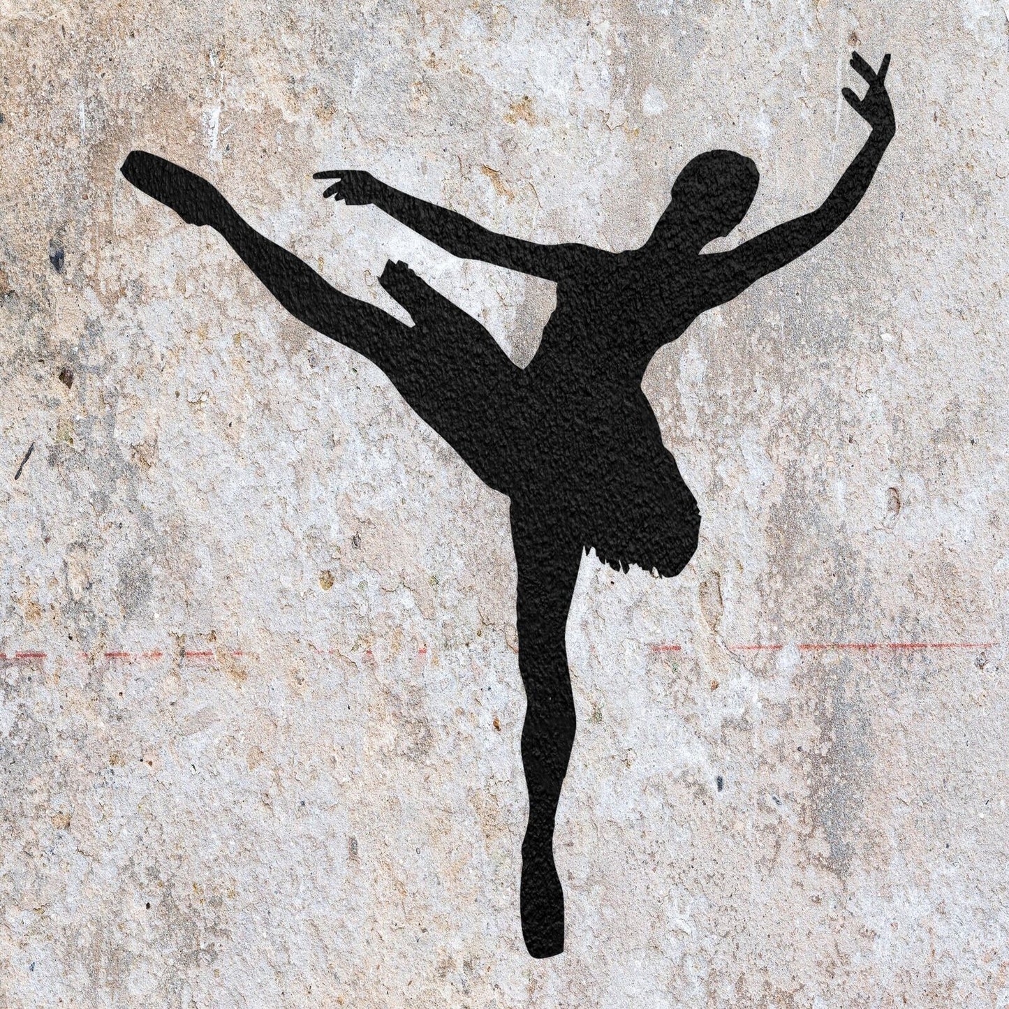 STENCIL BALLERINA BALLET PAS DE CISEAUX DANCING DANCER ART CRAFT  AIRBRUSH