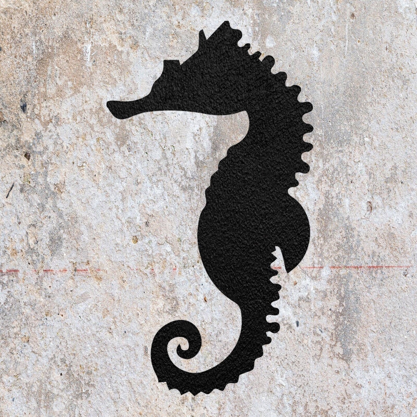 STENCIL SEA HORSE PRETTY SEA ANIMAL MYLAR PAINTING WALL ART CRAFTS 3 AIRBRUSH