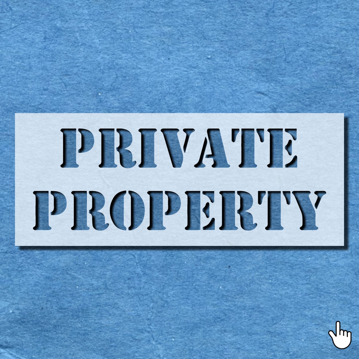 STENCIL PRIVATE PROPERTY LAND HOUSE SIGN MYLAR WALL ART CRAFT  AIRBRUSH