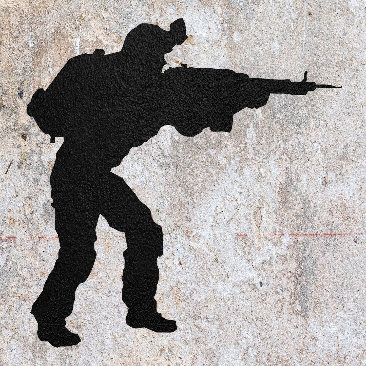 STENCIL SOLDIER ARMY WAR  PAINTING WALL  6 MYLAR ART CRAFTS  AIRBRUSH