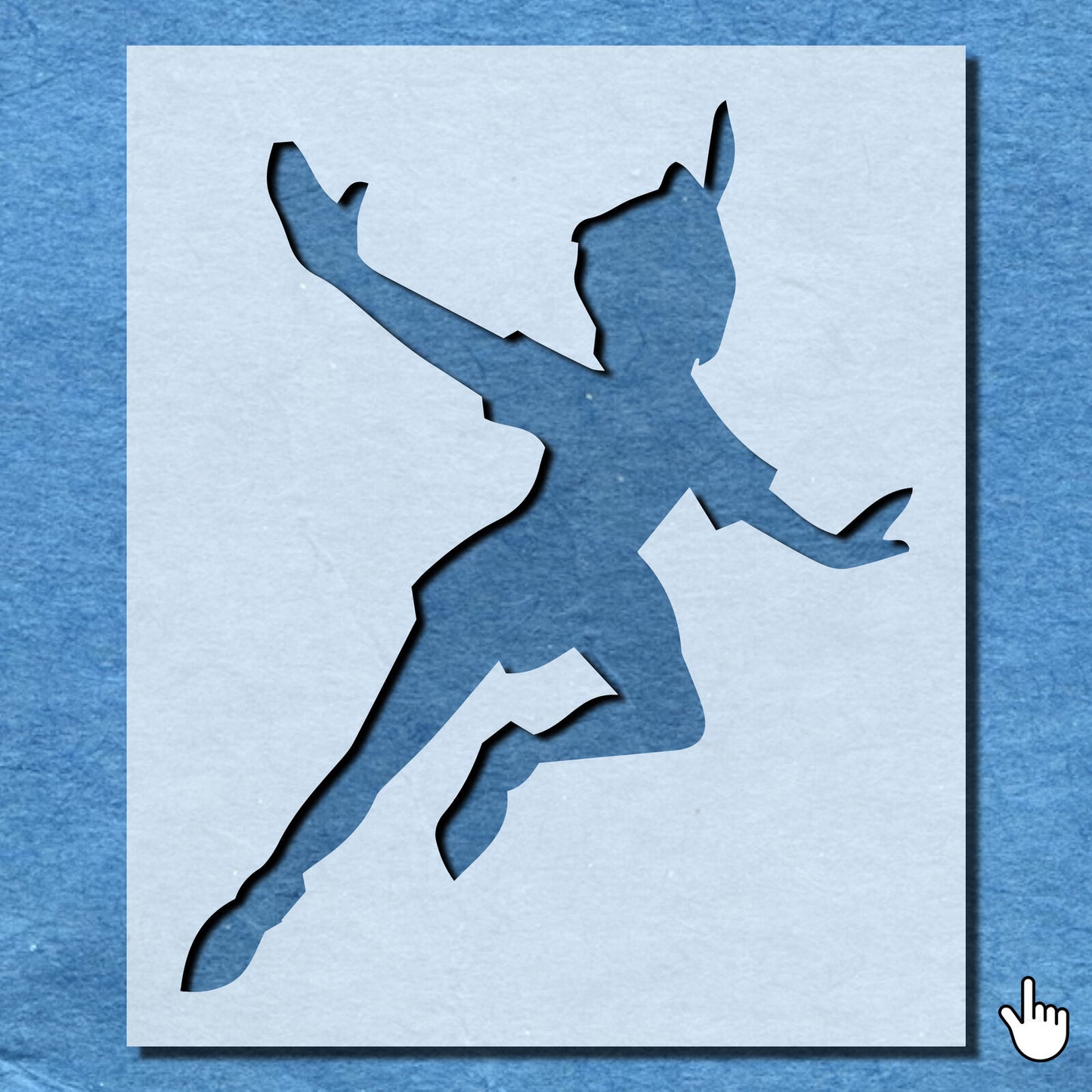 STENCIL PETER PAN FLYING CHARACTOR MYLAR  PAINTING WALL ART CRAFTS   AIRBRUSH