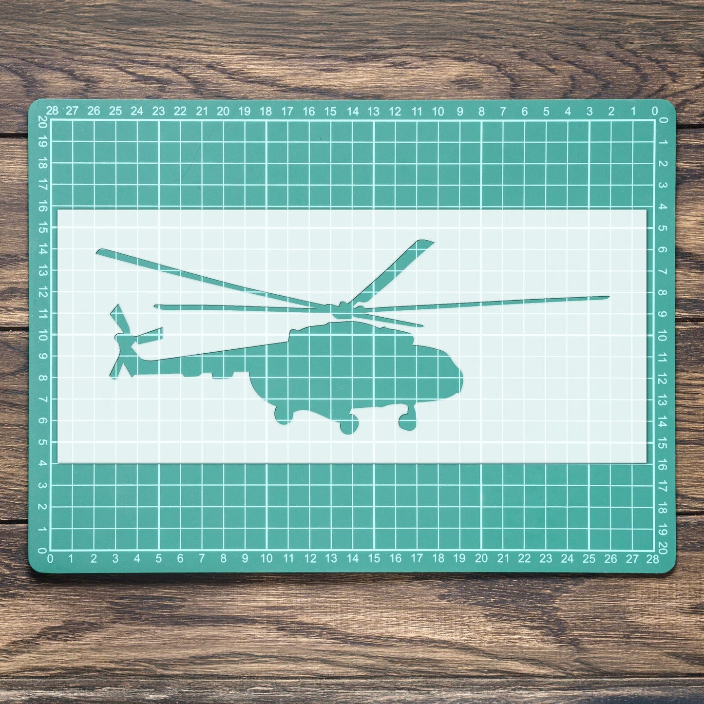 STENCIL HELECOPTER AIRCRAFT MYLAR  PAINTING WALL ART  6 CRAFTS  AIRBRUSH