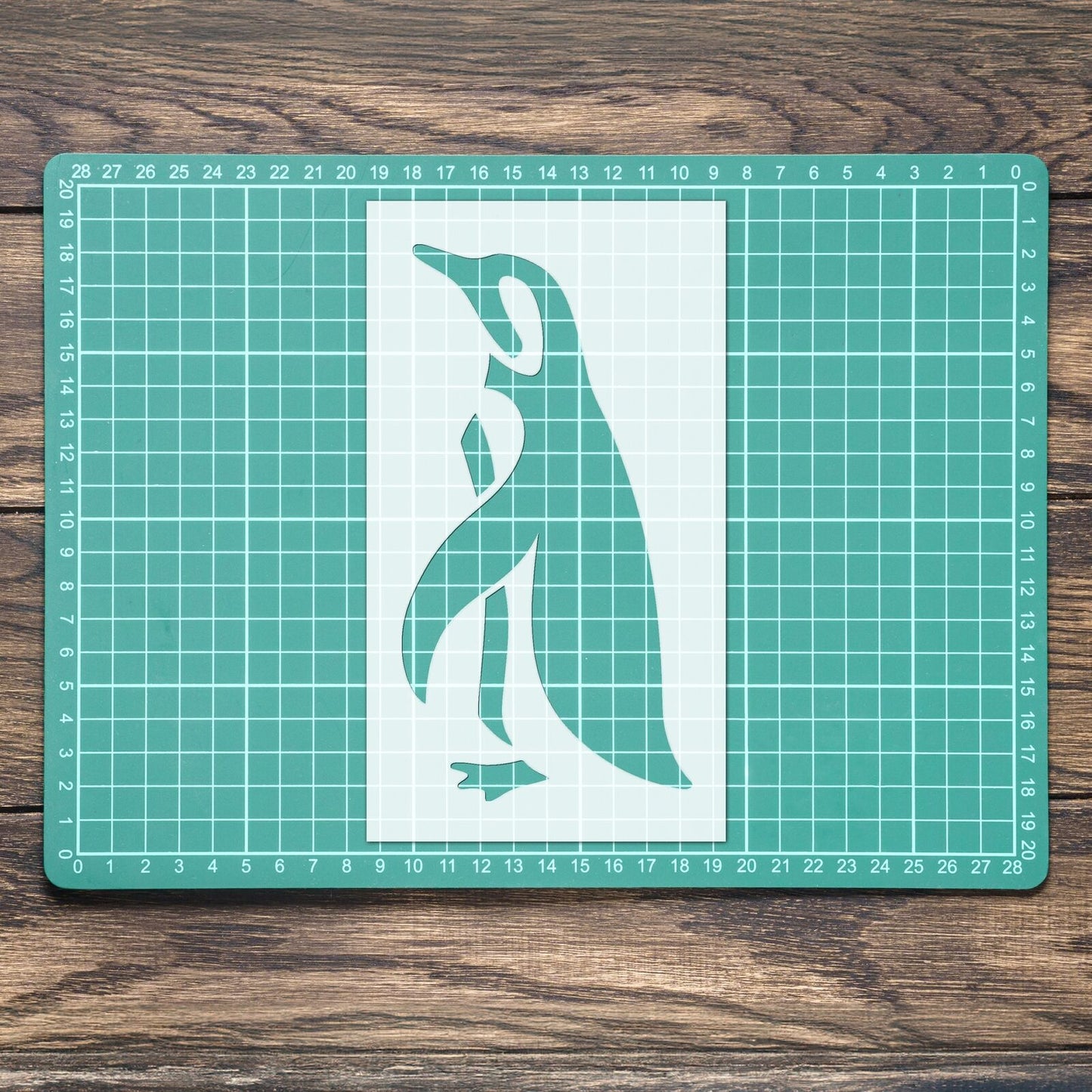 STENCIL PENGUIN ANIMAL MYLAR  PAINTING WALL  4 ART CRAFTS  AIRBRUSH