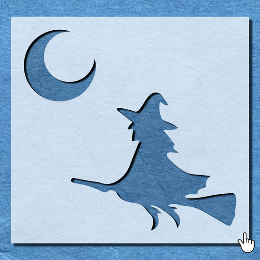 STENCIL WITCH HALLOWEEN MYLAR  PAINTING WALL ART  3 CRAFTS  AIRBRUSH