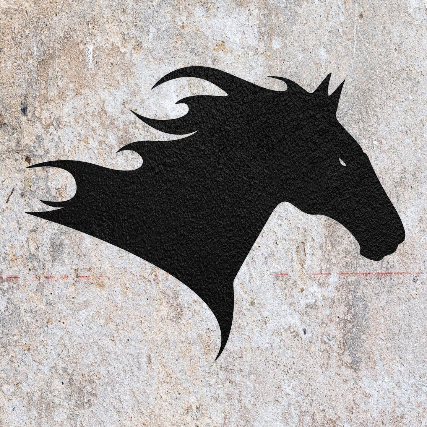 STENCIL HORSE HEAD MYLAR  PAINTING WALL ART  CRAFTS  AIRBRUSH