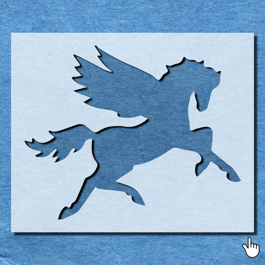 STENCIL PEGASUS HORSE MYTHICAL CREATURE MYLAR WALL CRAFT 2 ART AIRBRUSH