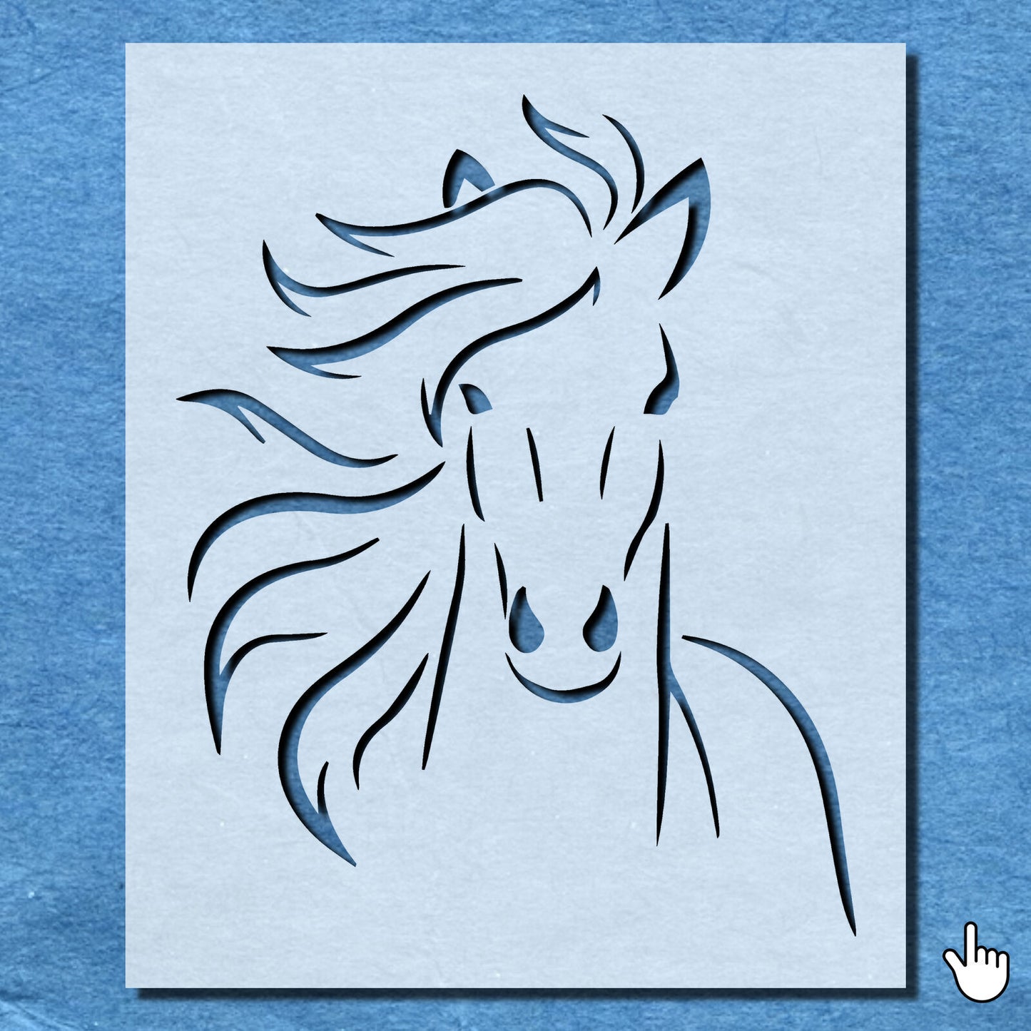 STENCIL HORSE FACE FARM ANIMAL MYLAR  PAINTING WALL ART CRAFTS   AIRBRUSH