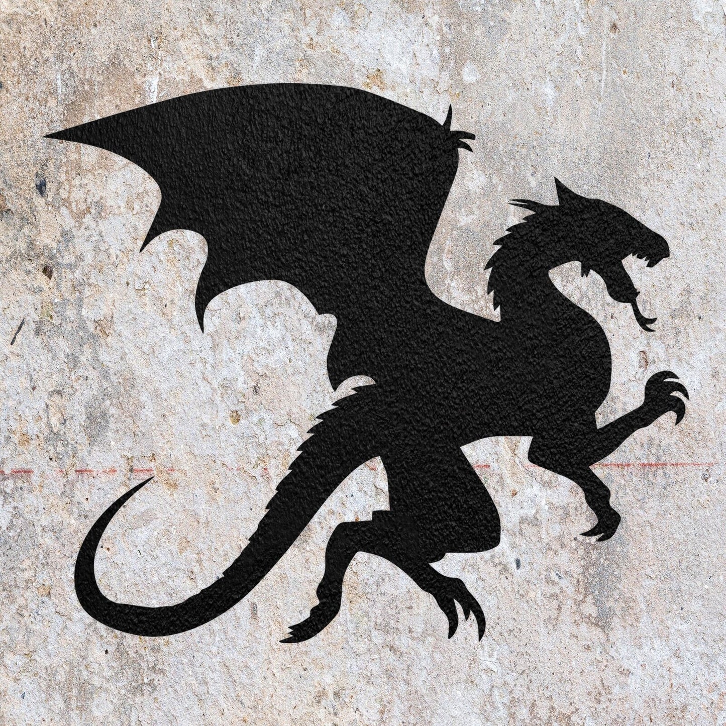 STENCIL DRAGON MYLAR  PAINTING WALL ART  3 CRAFTS  AIRBRUSH