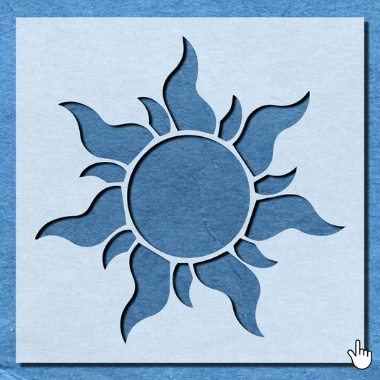 STENCIL SUN SHINE HOT SKY SUNNY SHAPE MYLAR PAINTING WALL ART CRAFTS 4 AIRBRUSH