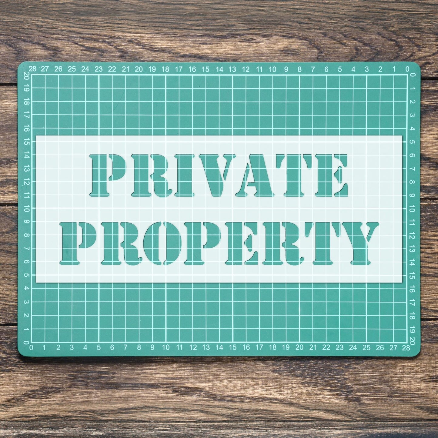 STENCIL PRIVATE PROPERTY LAND HOUSE SIGN MYLAR WALL ART CRAFT  AIRBRUSH