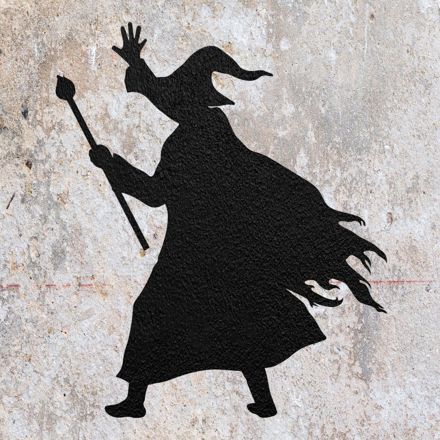 STENCIL WIZARD MAGIC HALLOWEEN  PAINTING WALL ART  1 MYLAR CRAFTS  AIRBRUSH