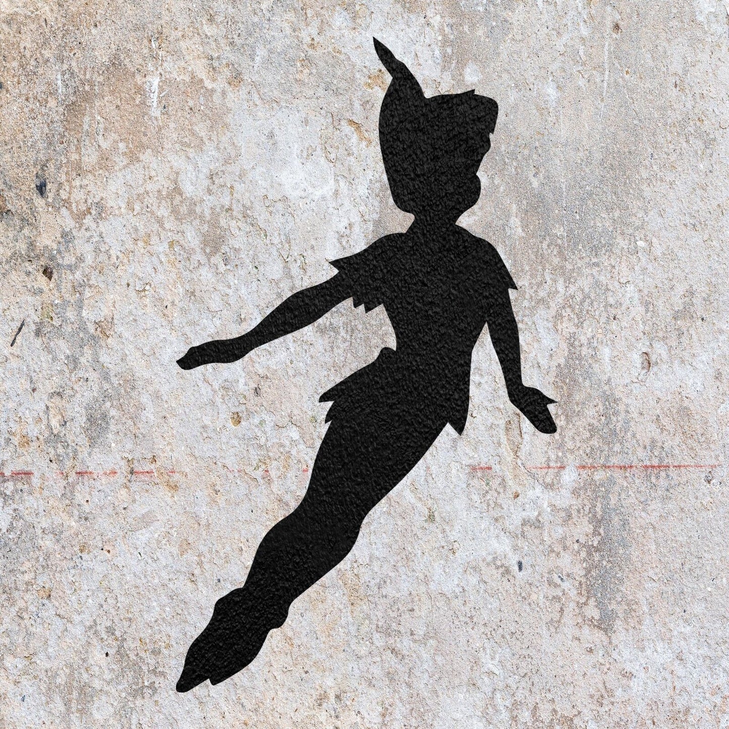 STENCIL PETER PAN FLYING CHARACTOR MYLAR PAINTING WALL ART CRAFTS  AIRBRUSH