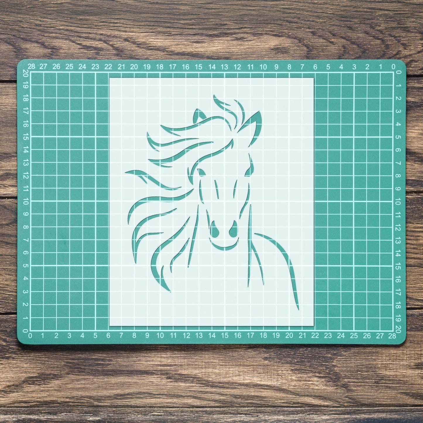 STENCIL HORSE FACE FARM ANIMAL MYLAR  PAINTING WALL ART CRAFTS   AIRBRUSH