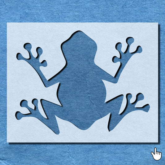 STENCIL FROG AMPHIBIAN ANIMAL MYLAR  PAINTING WALL ART  TWO CRAFTS  AIRBRUSH