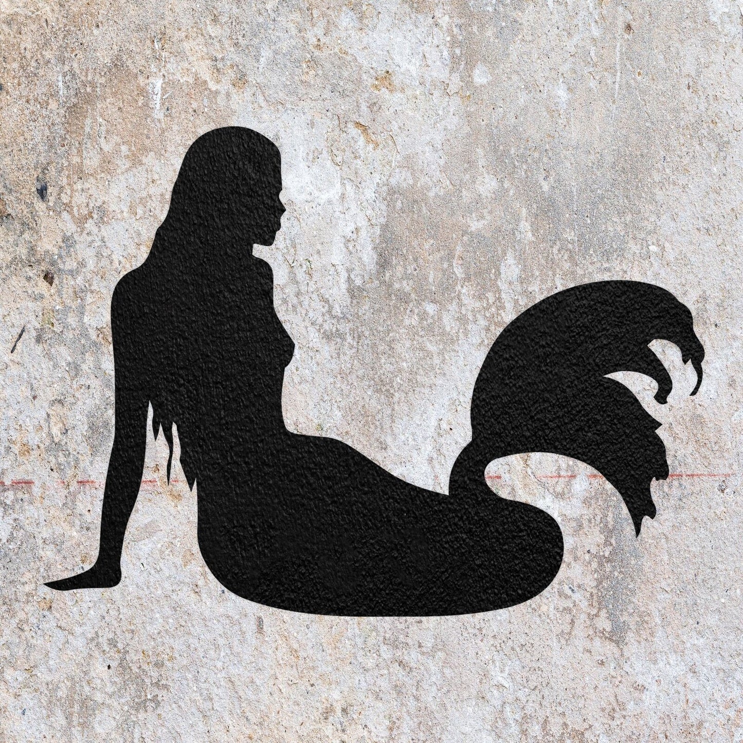 STENCIL LITTLE MERMAID MYSTICAL CREATURE MYLAR PAINTING WALL ART CRAFT AIRBRUSH