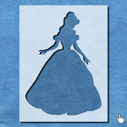 STENCIL CINDERELLA MYLAR  PAINTING WALL ART  CRAFTS  AIRBRUSH