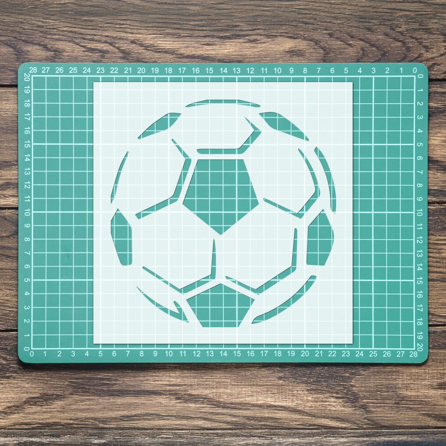 STENCIL FOOTBALL TEMPLATE MYLAR  PAINTING WALL ART  CRAFTS  AIRBRUSH