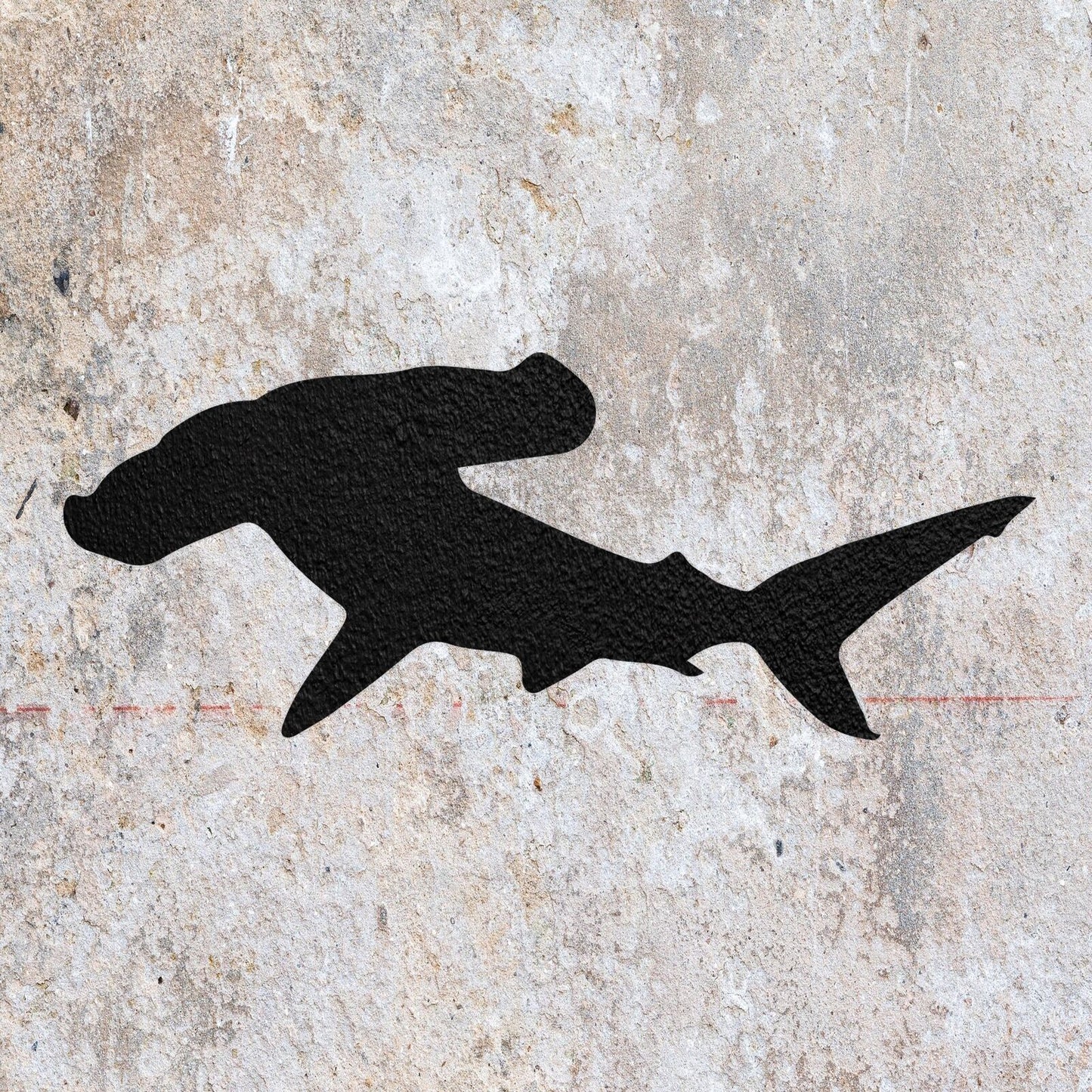 STENCIL HAMMER HEAD SHARK  PAINTING WALL  2 MYLAR ART CRAFTS  AIRBRUSH