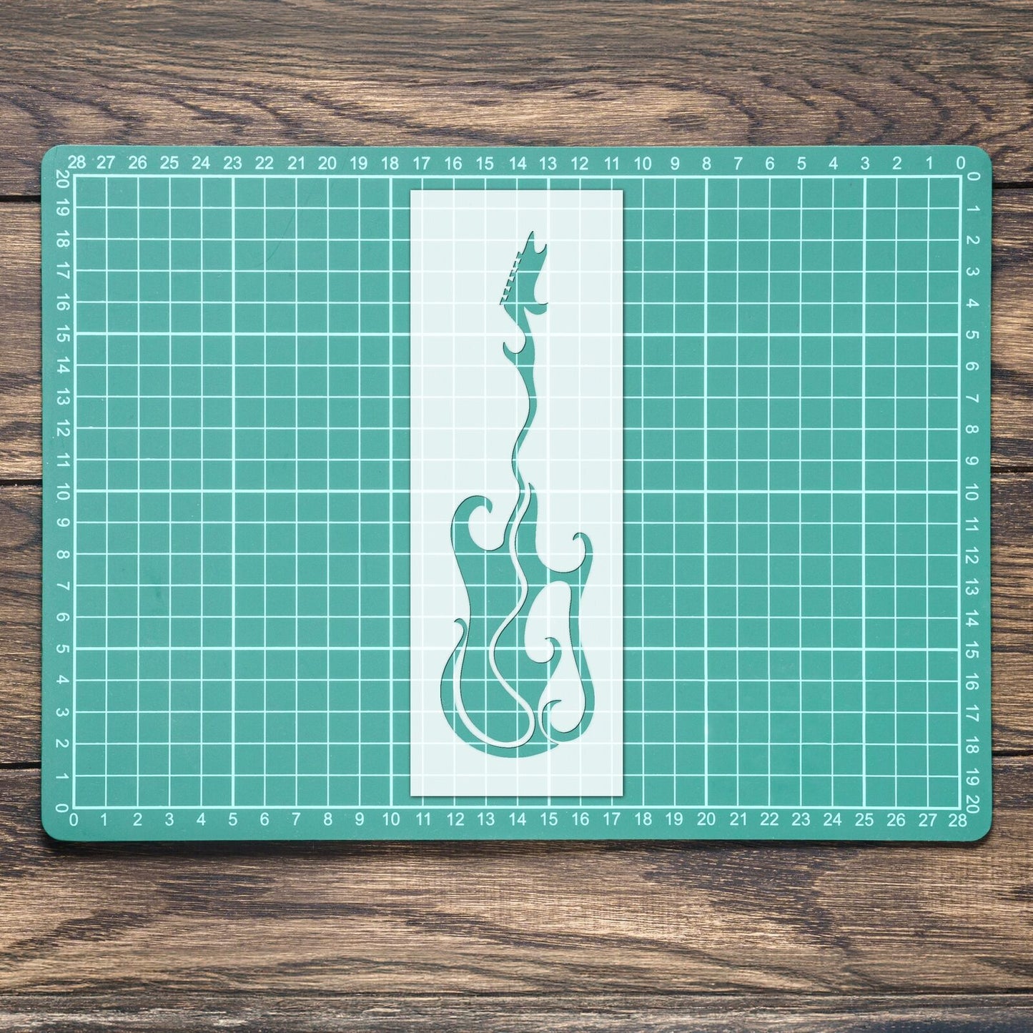 STENCIL ELECTRIC GUITAR MUSIC SHAPE MYLAR  PAINTING WALL ART CRAFTS   AIRBRUSH