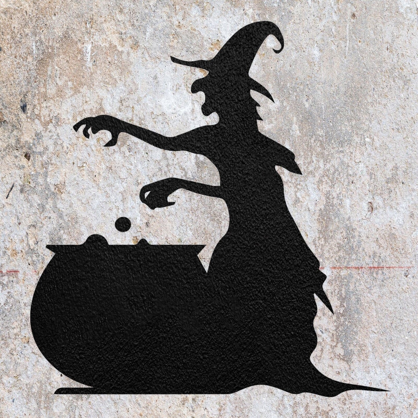 STENCIL WITCH HALLOWEEN MYLAR  PAINTING WALL ART  6 CRAFTS  AIRBRUSH